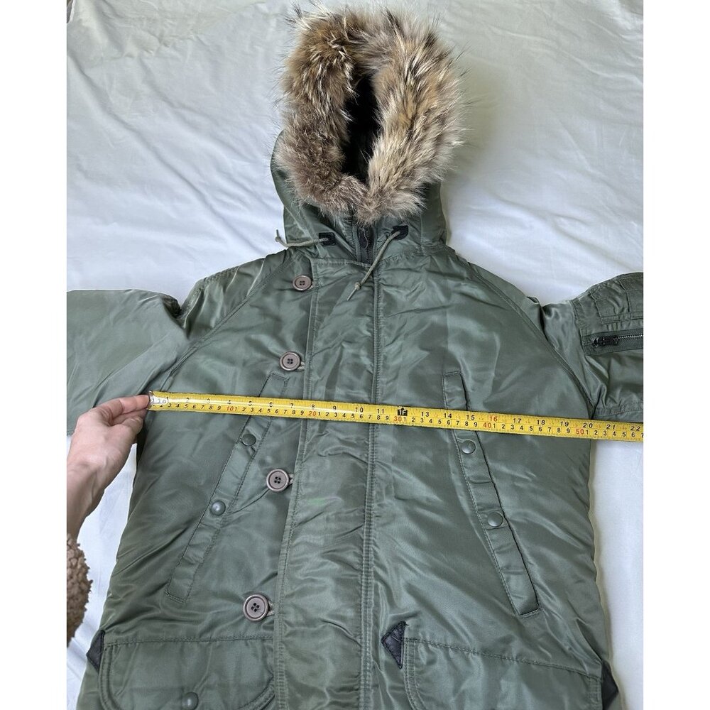 Spiewak N-3B Parka Mens 32 S Green Extreme Cold Weather Hooded Fur Trim Made USA - Picture 8 of 11